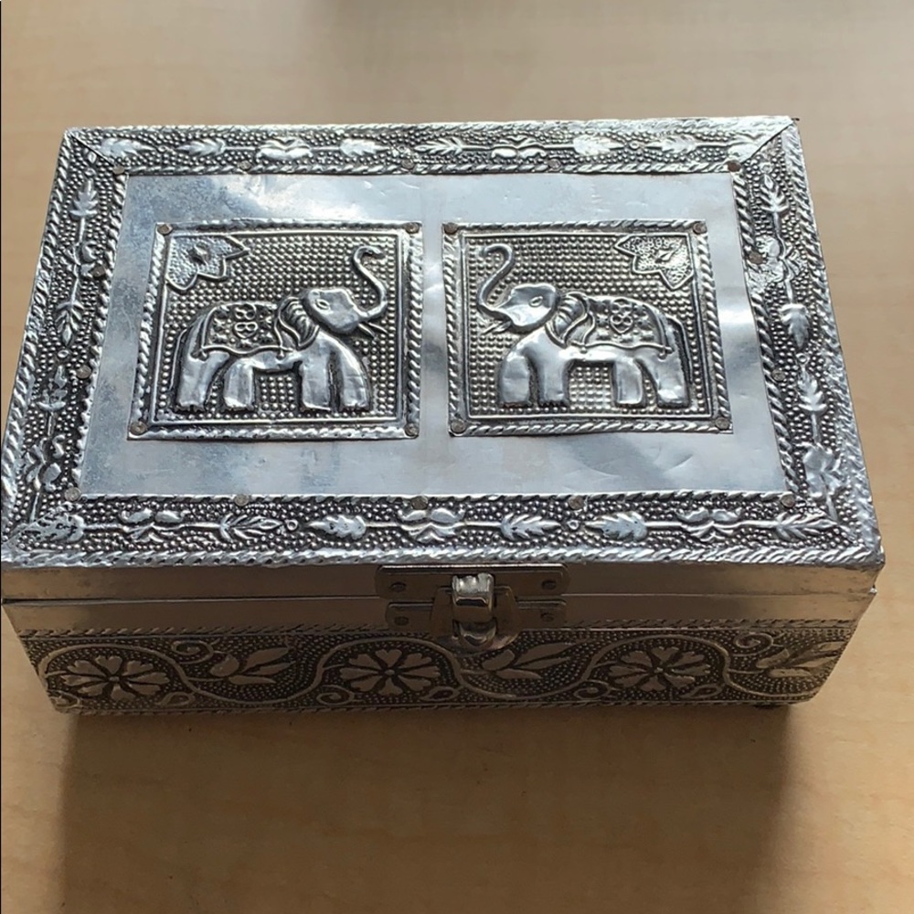 Silver plated jewelry box